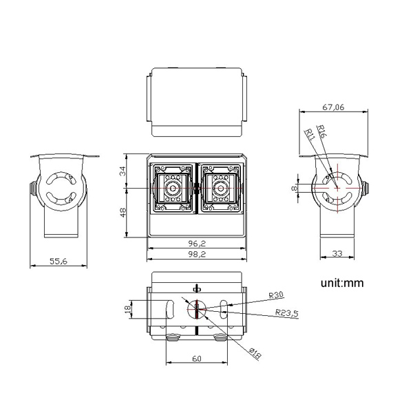 double lens backup camera drawing 